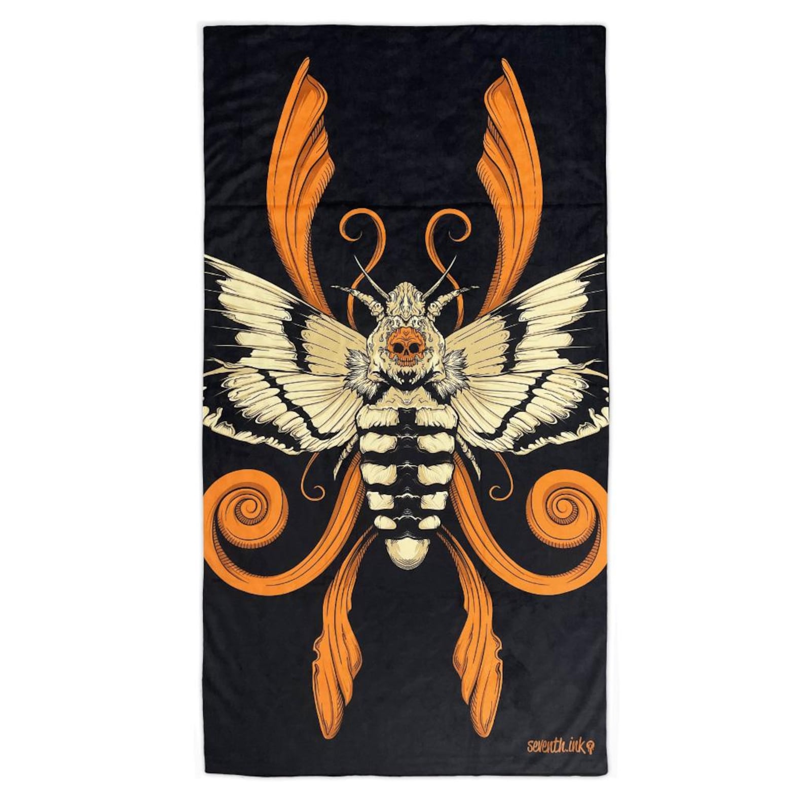 Sauna Home Gym - Acherontia Entwined Summer Beach Towel, Asciugamano