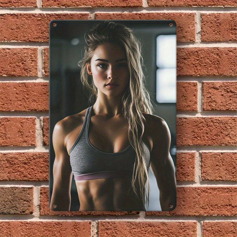 Home Gym Installation - Cartello motivazionale fitness inciso in ferro,