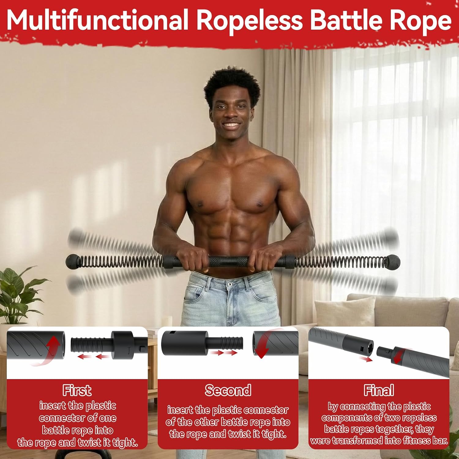 Home Gym Gear - Barra Power Twister 2-in-1 senza fili
