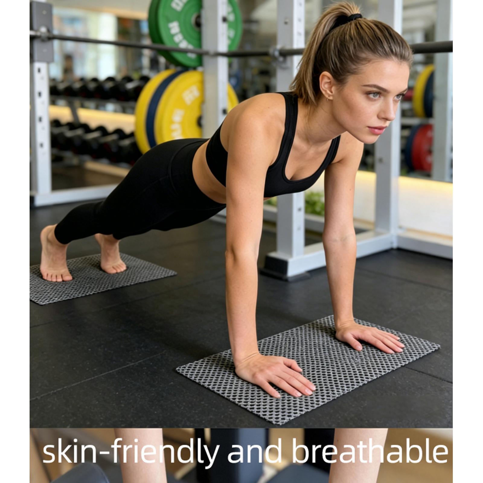 Home Gym No Equipment - Set di 2 Tappetini Antiscivolo per